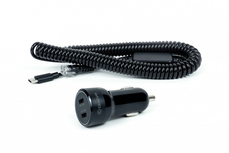 Virtapaketti USB-C-kaapeli + 12 V sovitin GENEVO MAXille Virtapaketti USB-C-kaapeli + 12 V sovitin GENEVO MAXille