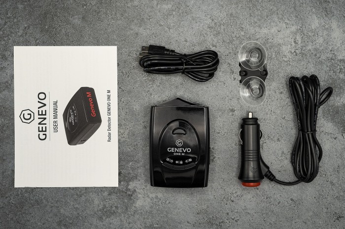 GENEVO ONE M Radar detector- what is included