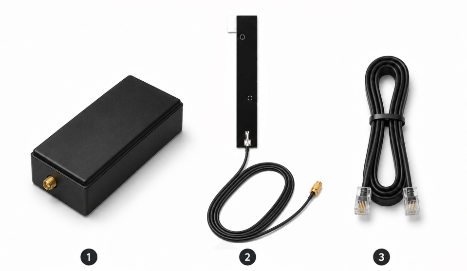 Componentes incluidos con Pegasus Detection System